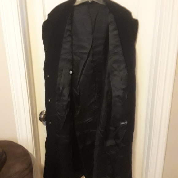 KASPER Navy Pea Coat 100% Wool Black w Lining Vtg - Picture 6 of 9